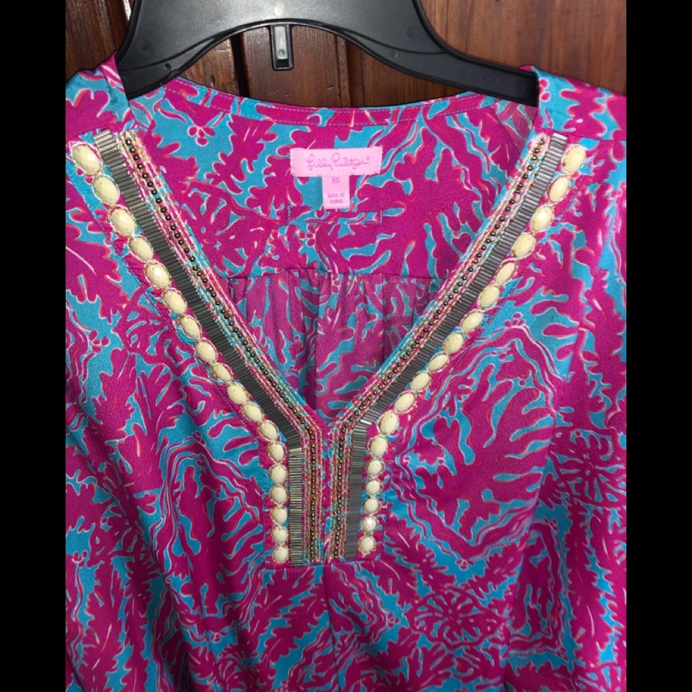 🚫SOLD Lilly Pulitzer beaded dress size XS - Picture 3 of 6